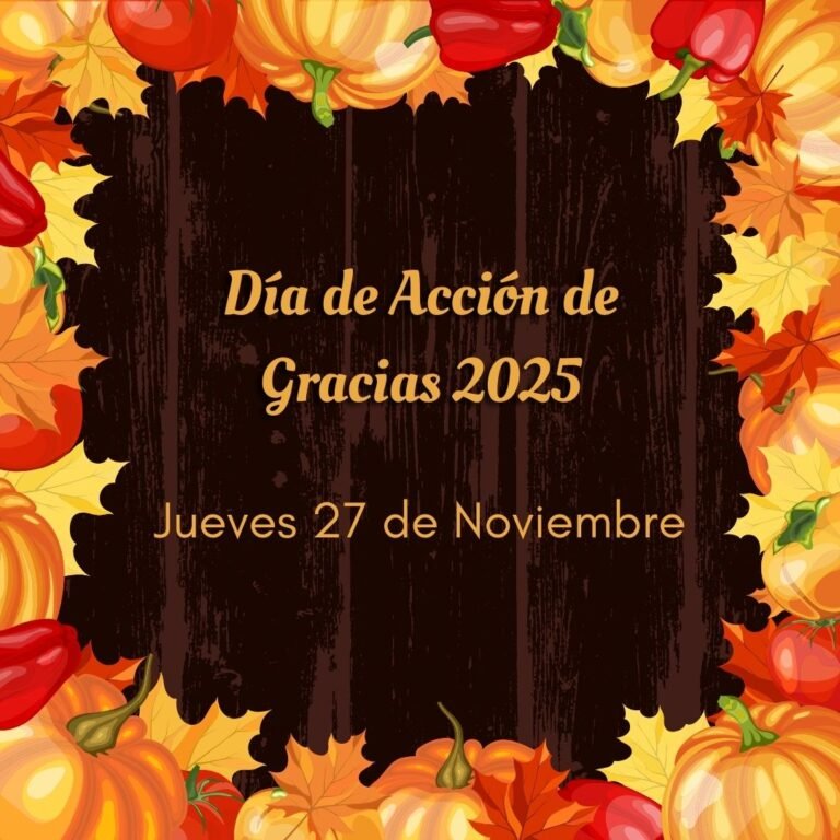 Fecha del Día de Acción de Gracias 2025